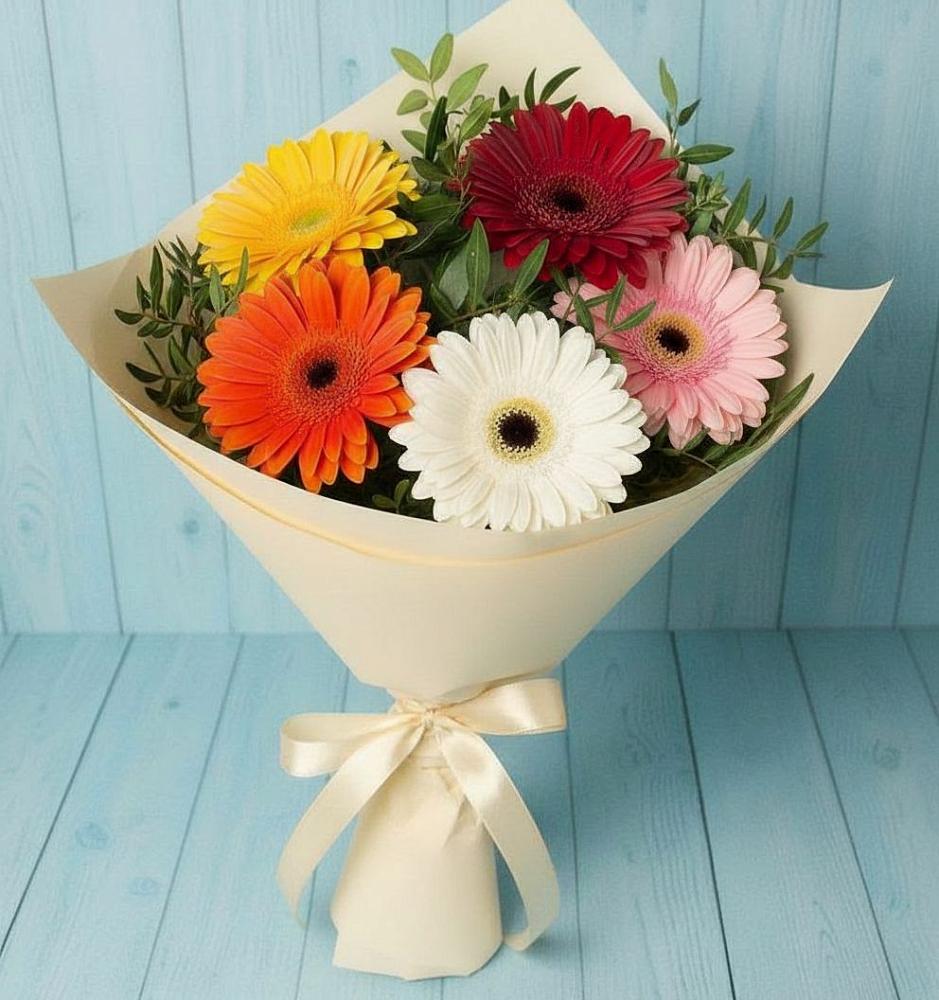 Букет цветов из: Герберы в Ленинкенте