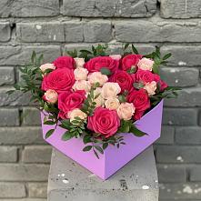 Цветочная композиция из Розы в коробке в Ленинкенте