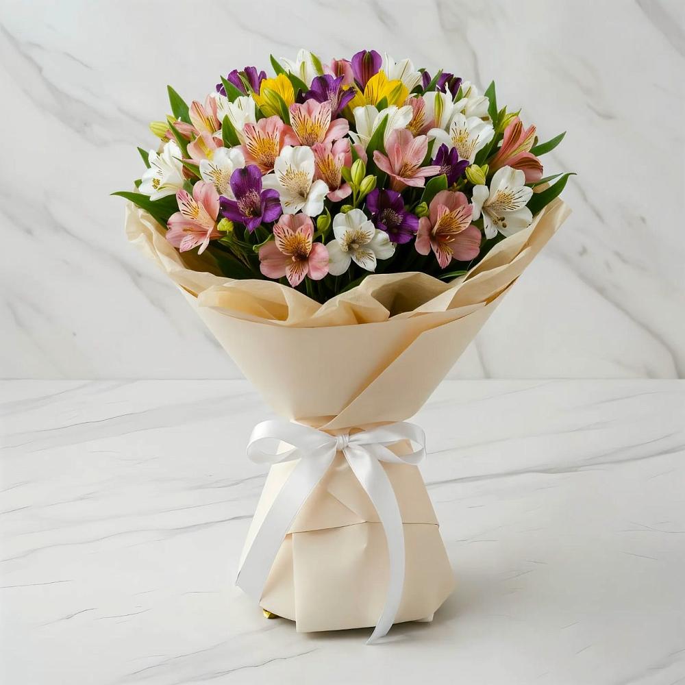 Букет цветов из: Альстромерии в Ленинкенте