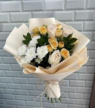 Букет цветов из:  Розы и Хризантемы в Ленинкенте
