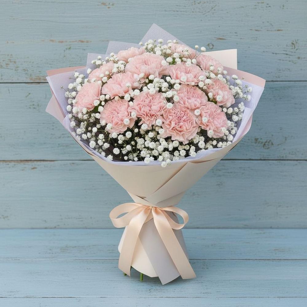 Букет цветов из: Гвоздики в Ленинкенте