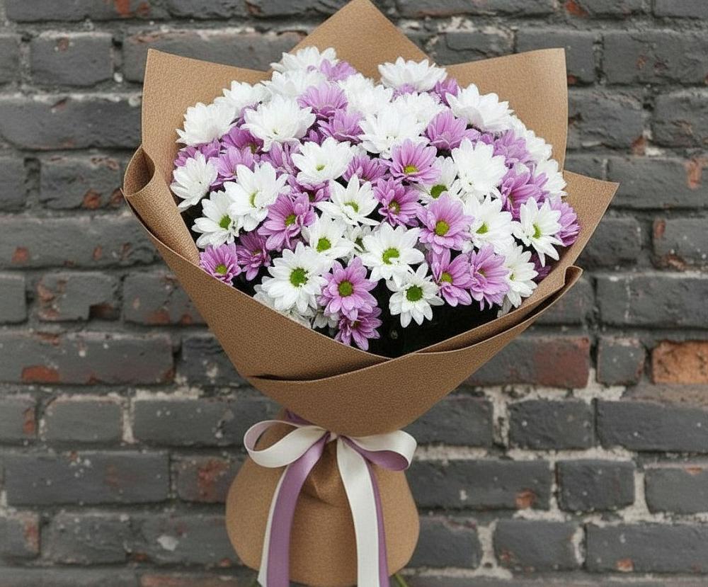 Букет цветов из: Хризантемы в Ленинкенте