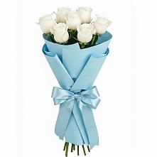 Букет 7 белых роз Проуд в Ленинкенте