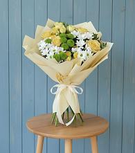 Букет цветов из:  Хризантемы и Розы #REPLACE_PRED# Ленинкенте