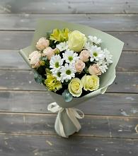 Букет цветов из:  Альстромерии, Розы и Хризантемы в Ленинкенте