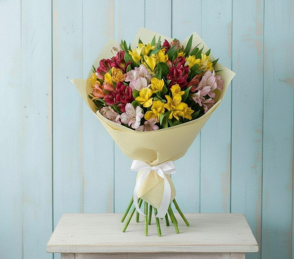 Букет цветов из: Альстромерии в Ленинкенте