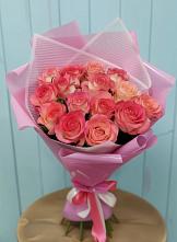 Букет 15 Розовых роз Равель #REPLACE_PRED# Ленинкенте
