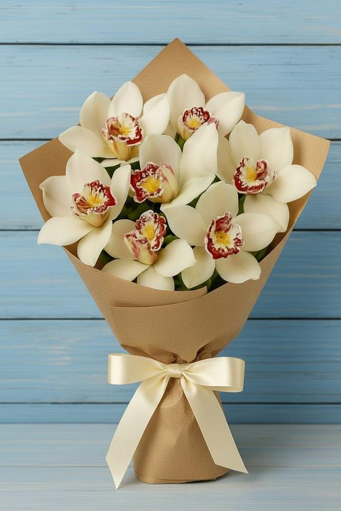 Букет цветов из: Орхидеи и Розы в Ленинкенте