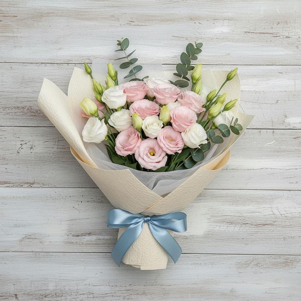 Букет цветов из: Лизиантусы в Ленинкенте